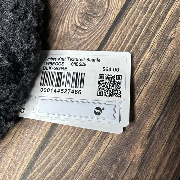 NWT Lululemon Ombre Knit Textured Beanie O/S (Black Grey) - Picture 13 of 13